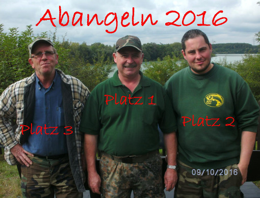Ergebnis Abangeln am 9. Oktober 2016 Abangeln 2016